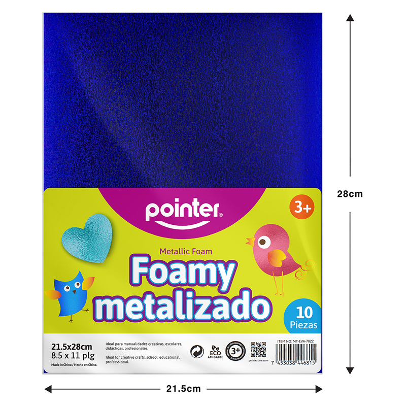 FOAMY METALIZADO AZUL - CARTA (20x30CM)