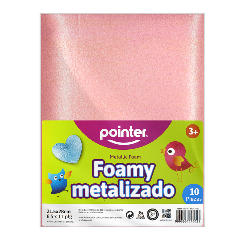 FOAMY METALIZADO ROSADO - CARTA (20x30CM)
