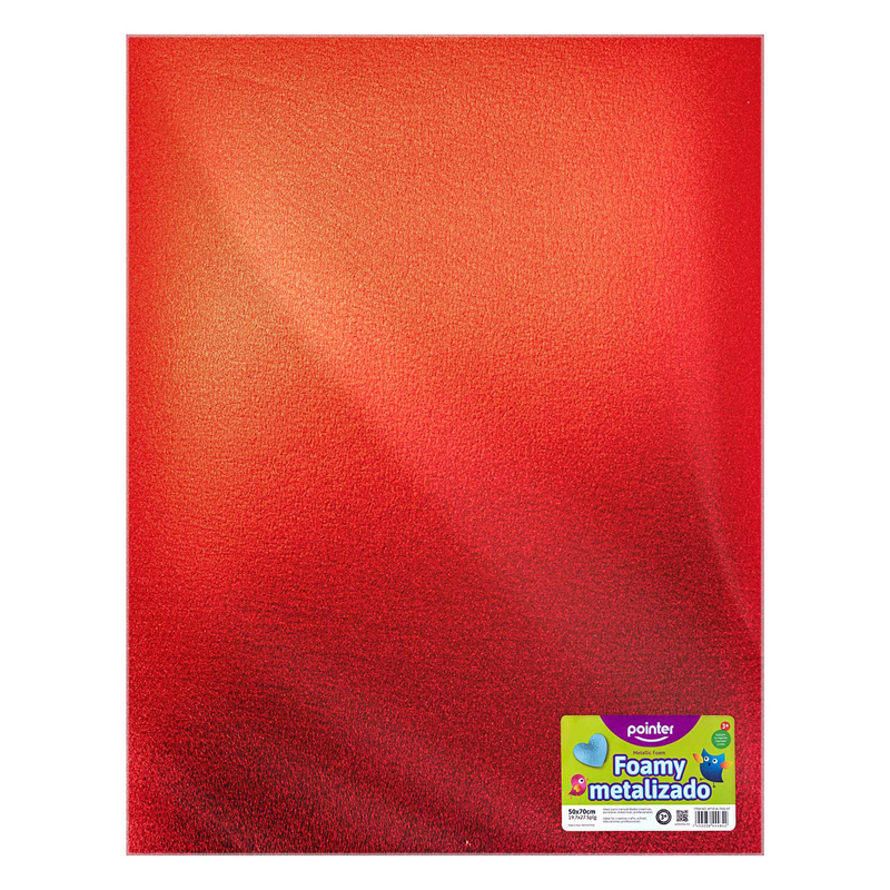 FOAMY METALIZADO ROJO - GRANDE (50x70CM)