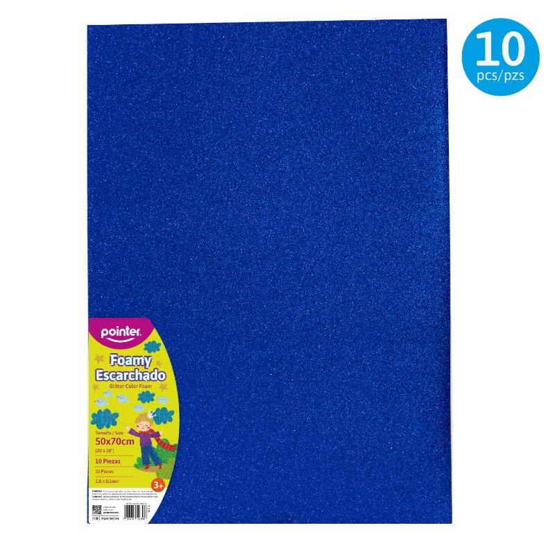 FOAMY ESCARCHADO AZUL MEDIO - GRANDE (50x70CM)