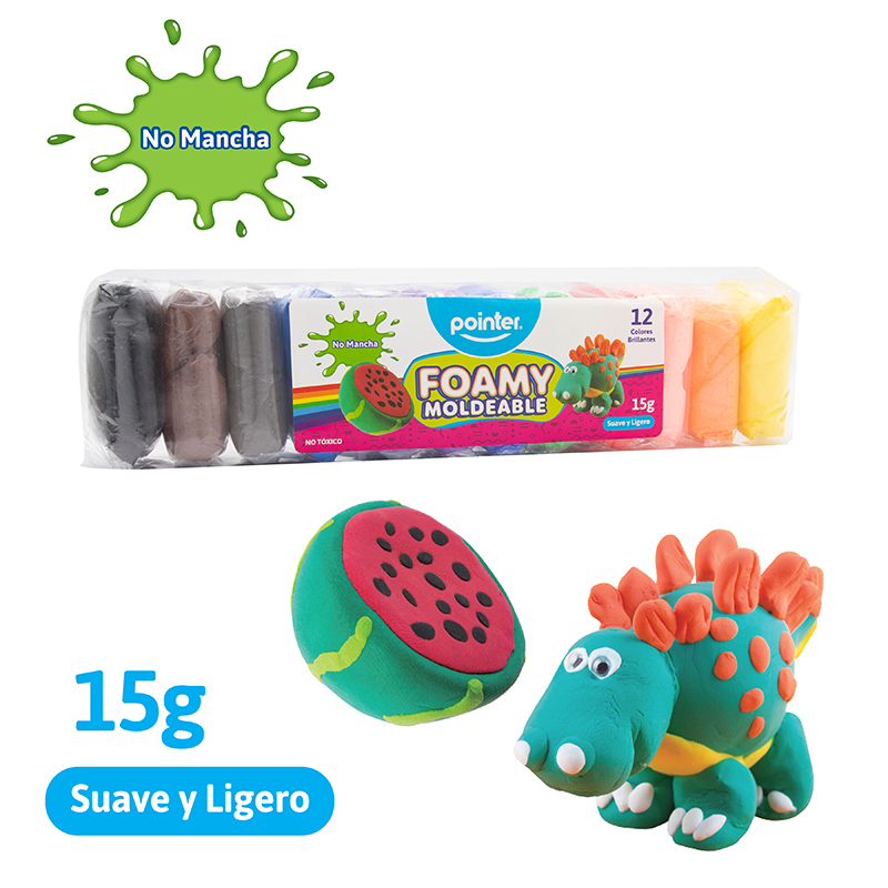 FOAMY MOLDEABLE x 12 COLORES