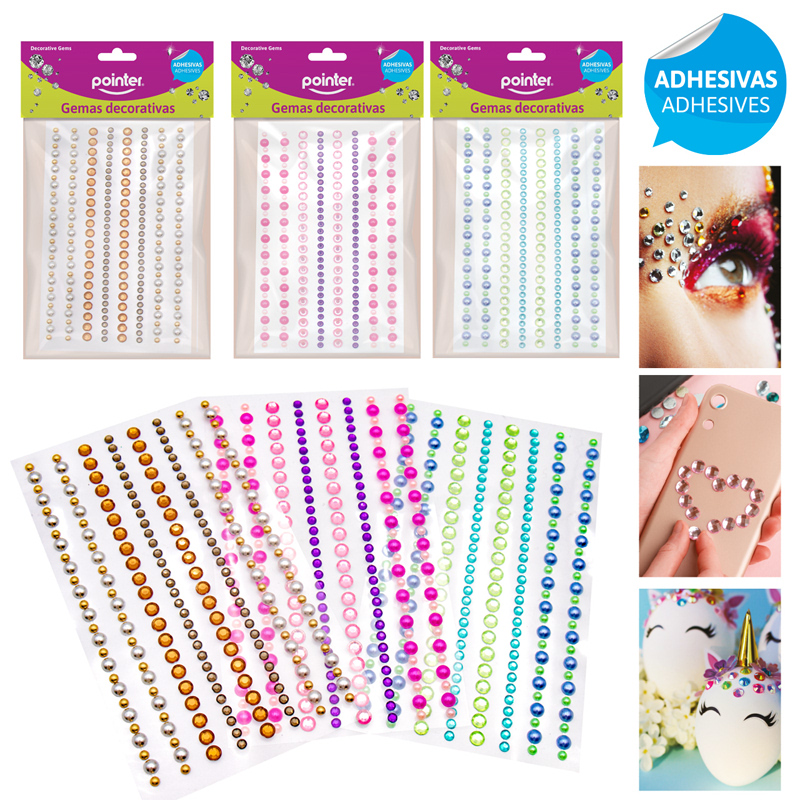 GEMAS DECORATIVAS ADHESIVAS