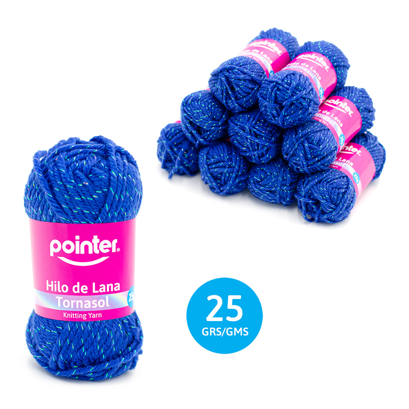 HILO DE LANA TORNASOL PARA MANUALIDADES AZUL - 25GRS