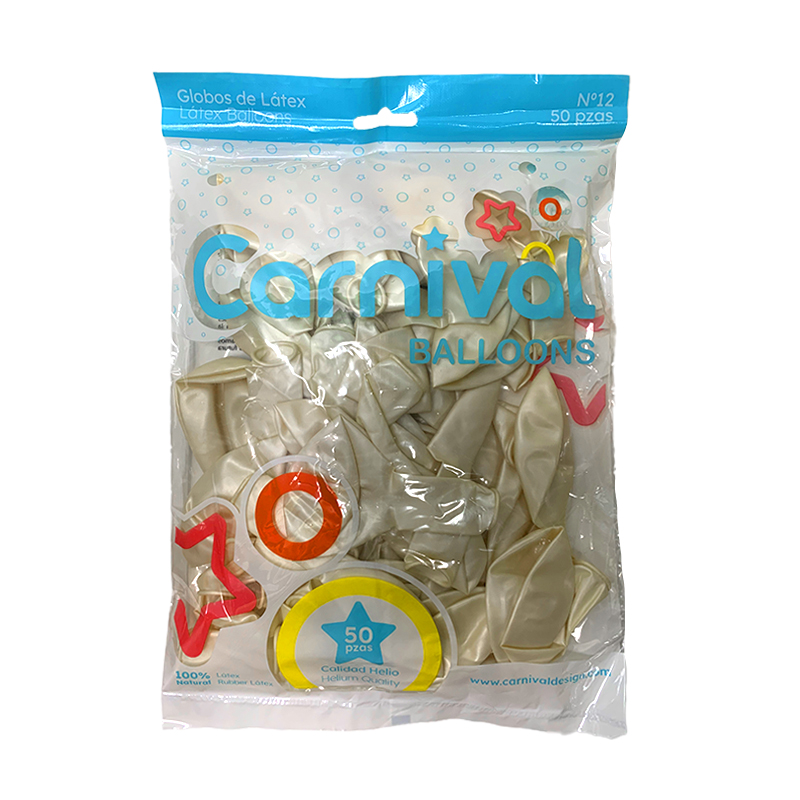 GLOBOS DE 50 BLANCO PERLADO