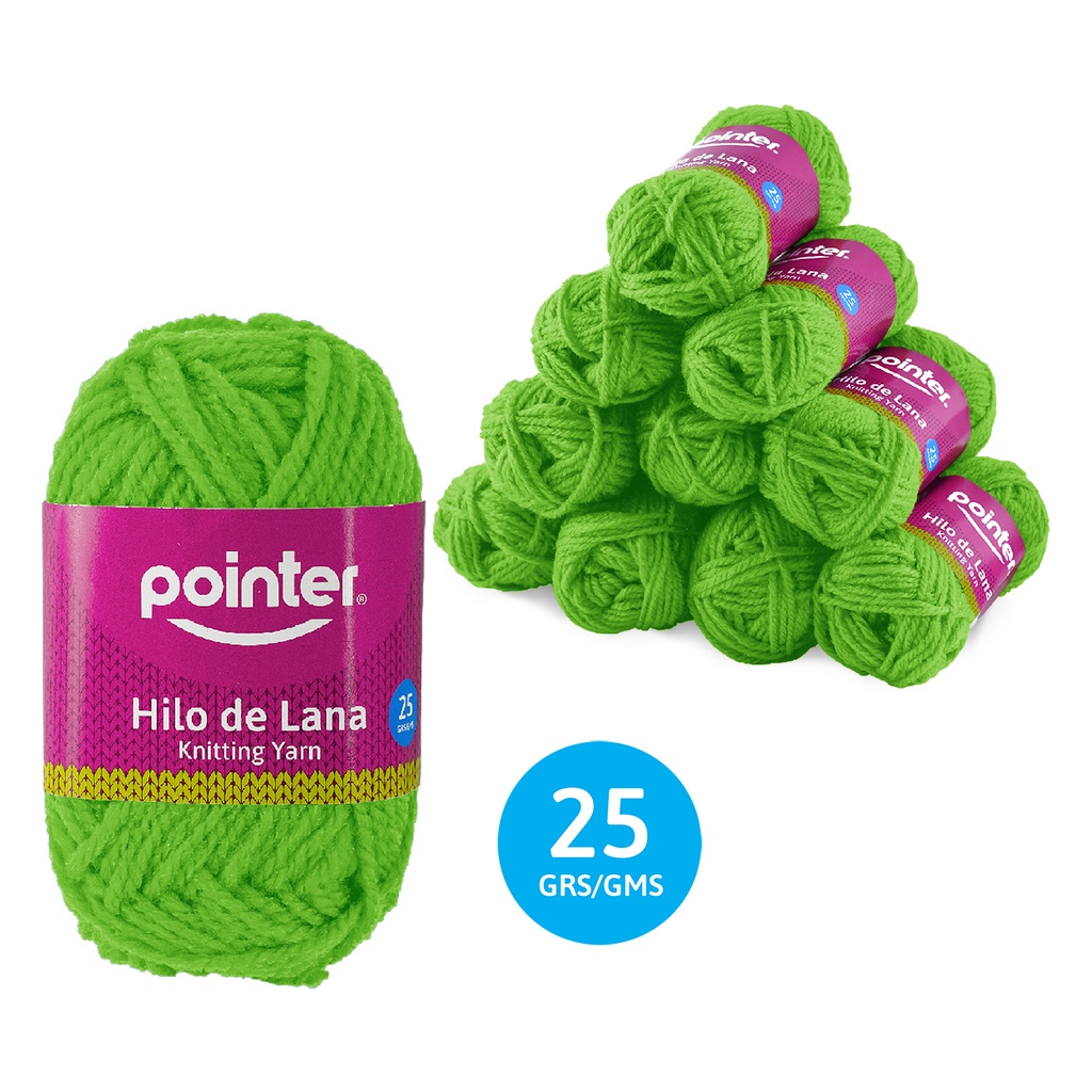 HILO DE LANA PARA MANUALIDADES VERDE MANZANA - 25GRS