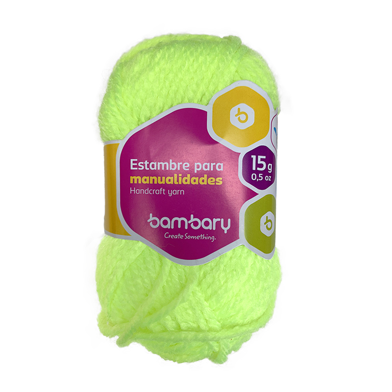 ESTAMBRE PARA MANUALIDADES VERDE NEON - 15G