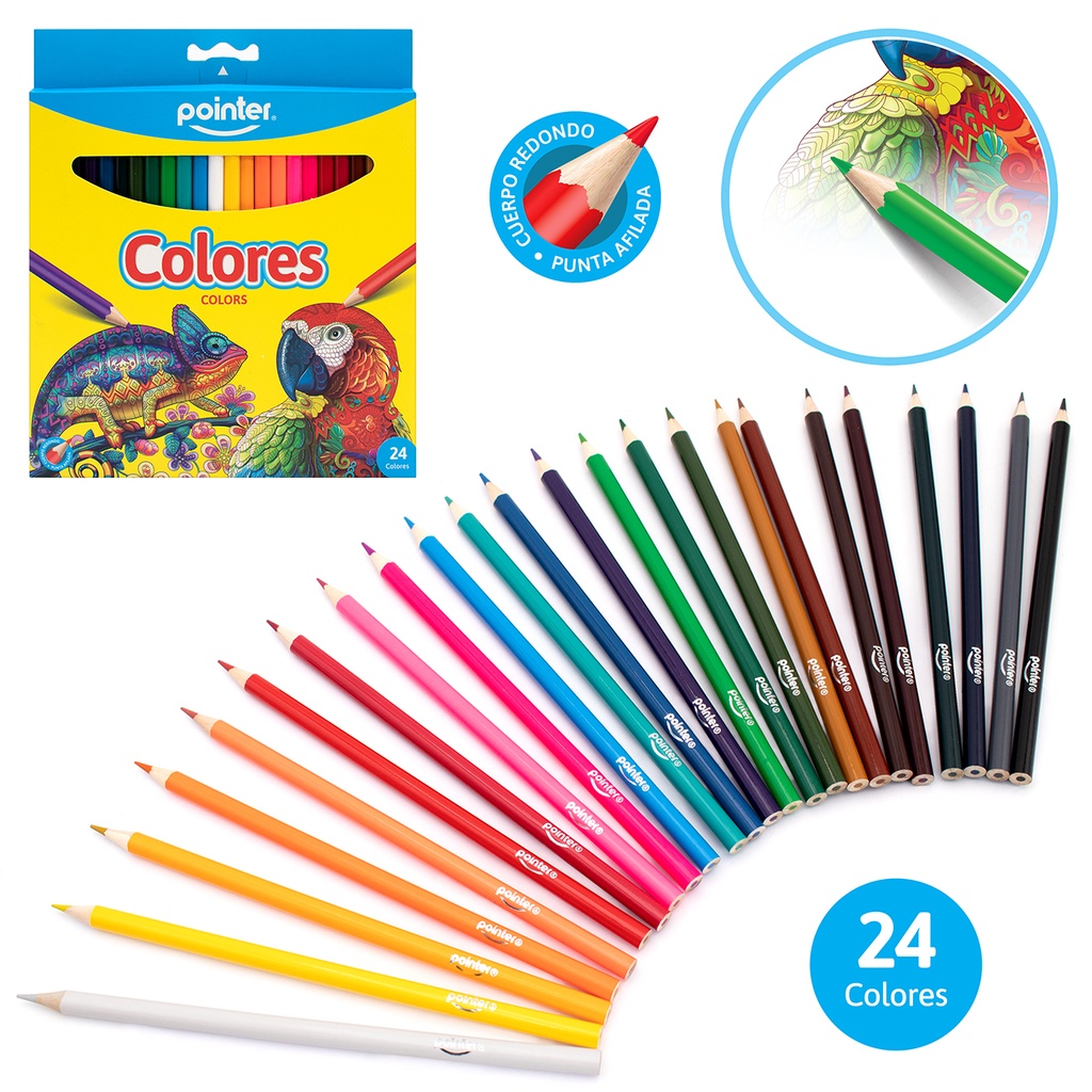 LAPICES DE COLORES x24PZS - CUERPO REDONDO