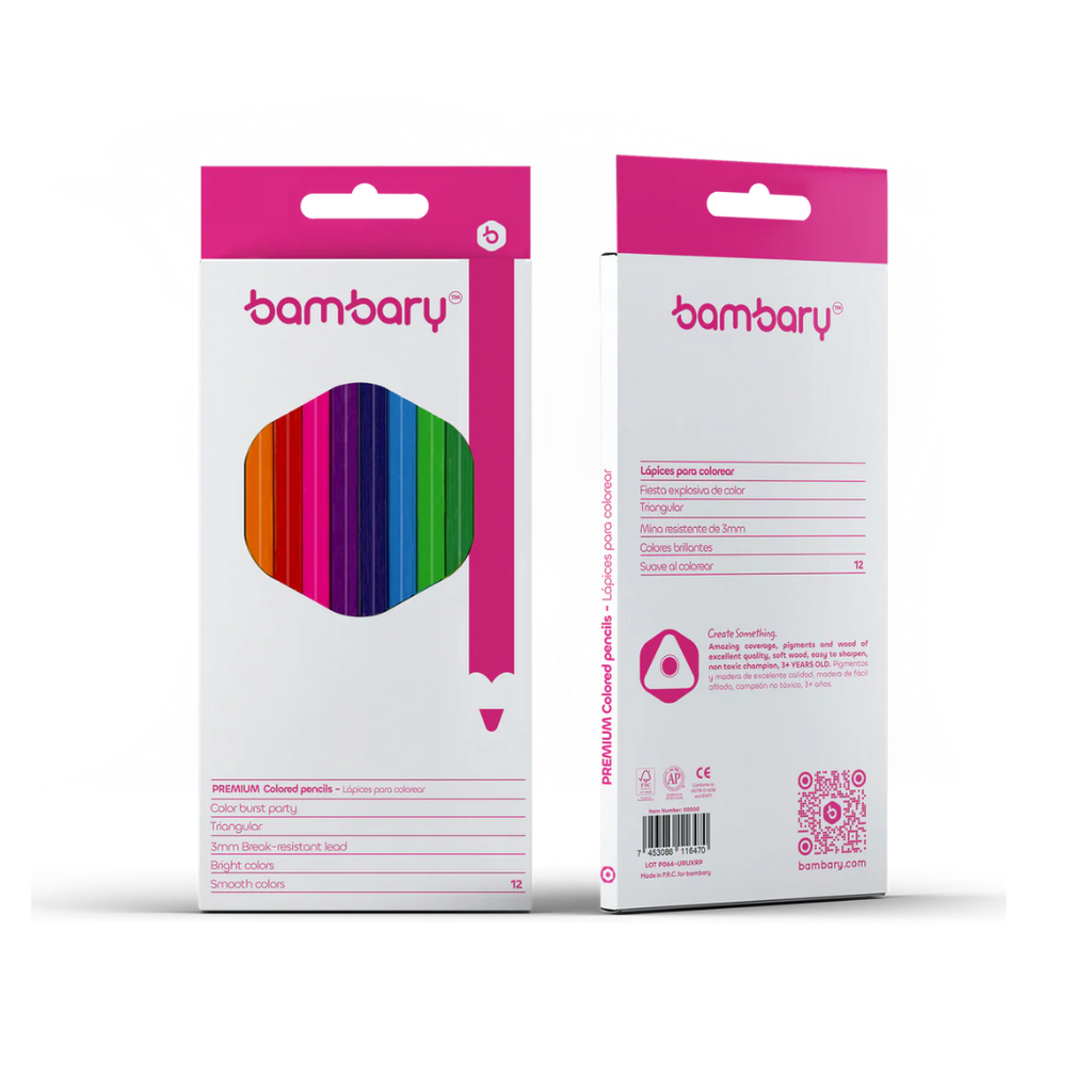 LAPICES DE COLORES TRI 12 UND 7" X3.0 MM CJA