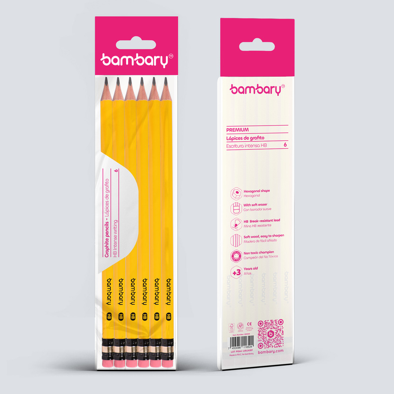 LAPICES DE GRAFITO HEXAGONALES x6UND