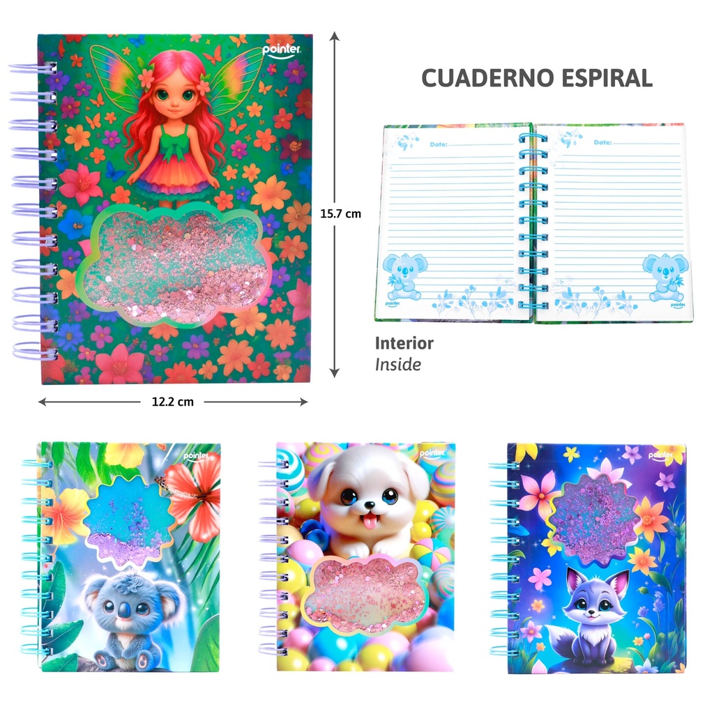 LIBRETA DE APUNTES ESPIRAL (UNICORNIO)