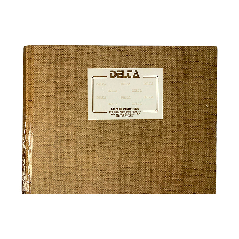 LIBRO DE ACCIONISTA DELTA 50 FOLIOS DOBLE