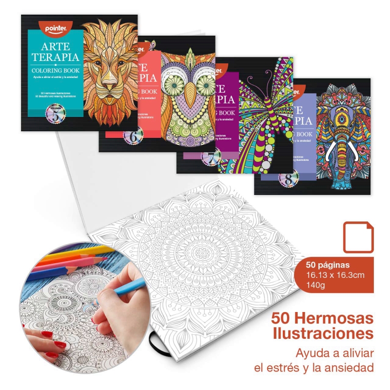 LIBRO PARA COLOREAR ARTE TERAPIA