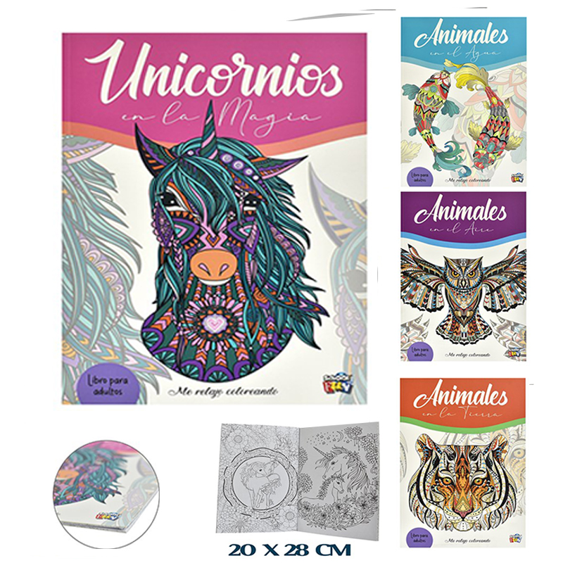 LIBROS DE COLOREAR- MANDALAS ANIMALES -16PG