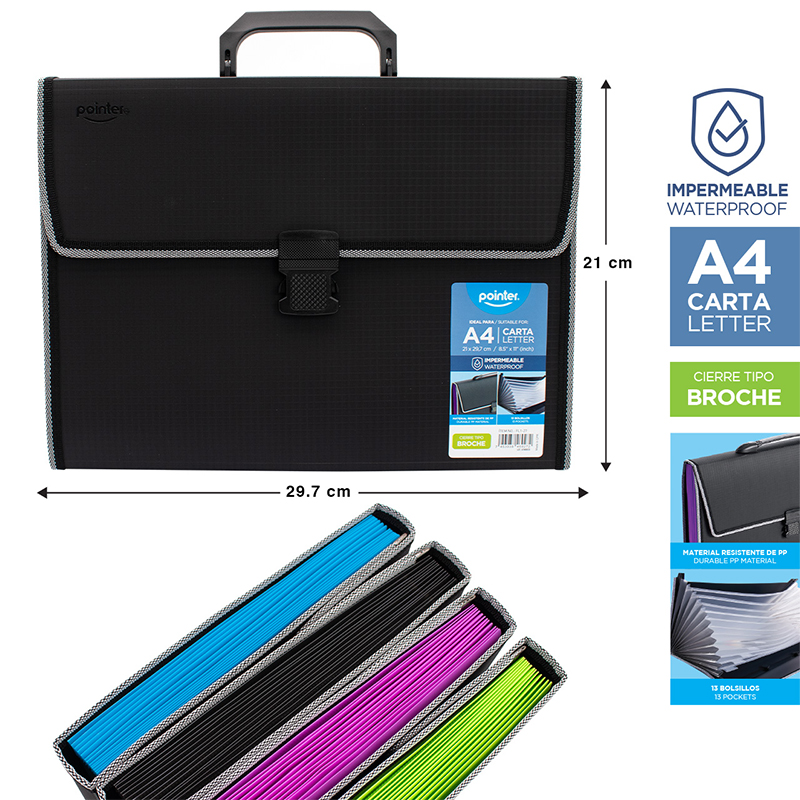 MALETIN ARCHIVADOR EXPANDIBLE PORTADOCUMENTOS A4