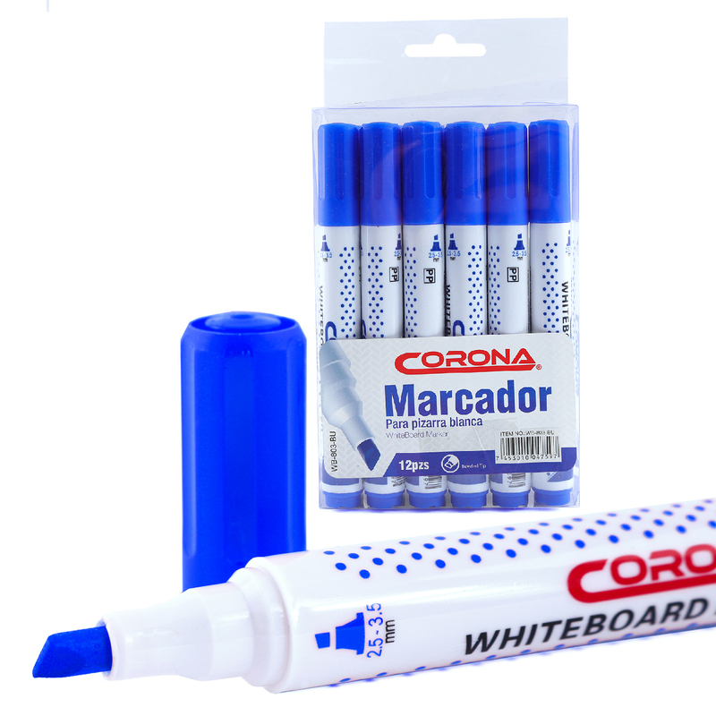 MARCADOR P/PIZARRA BLANCA AZUL 
