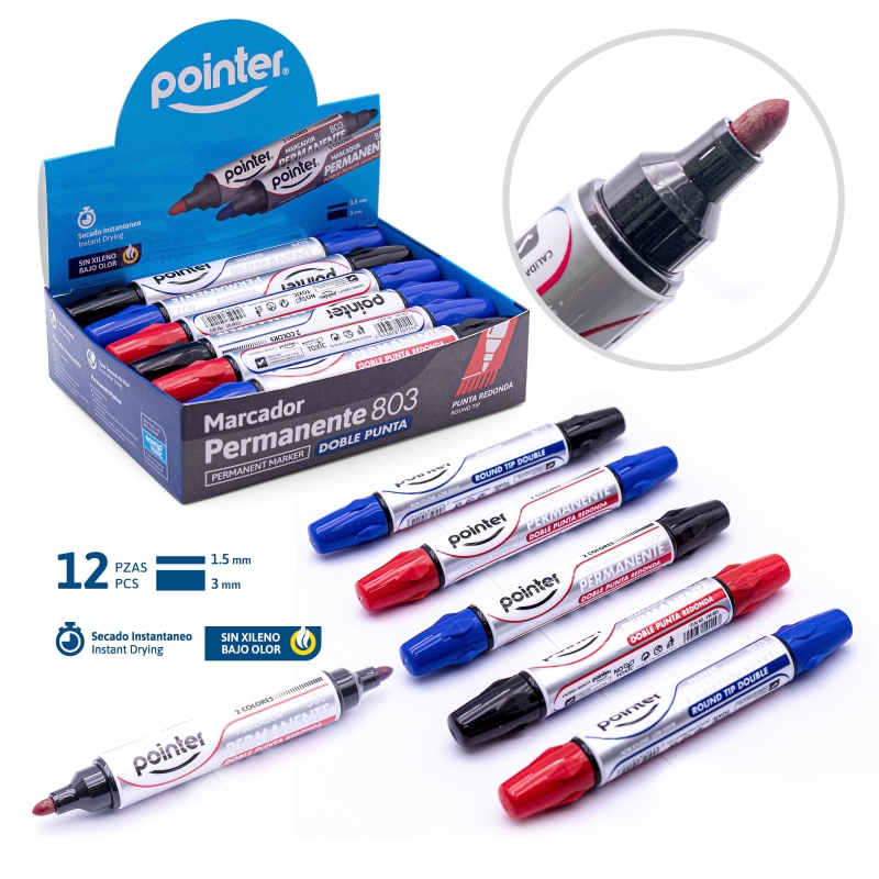 MARCADOR PERMANENTE DOBLE PUNTA