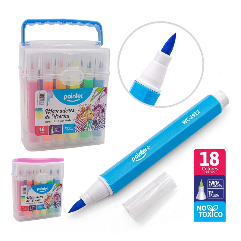 MARCADORES DE BROCHA X18