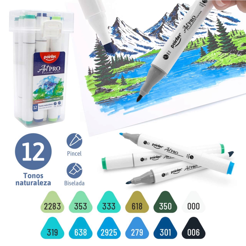 MARCADORES DOBLE PUNTA X12