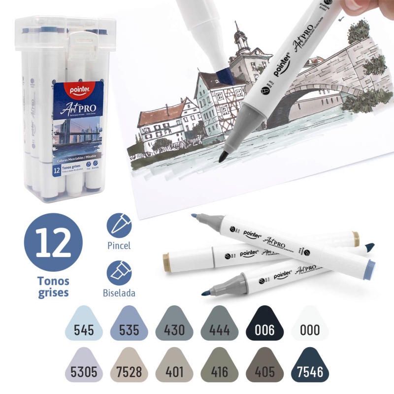 MARCADORES DOBLE PUNTA X12 