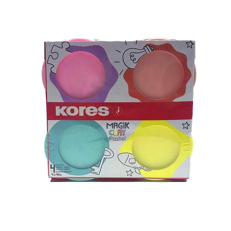 MASA P/MODELAR MAGIC CLAY PASTEL - 40GRx4COLORES