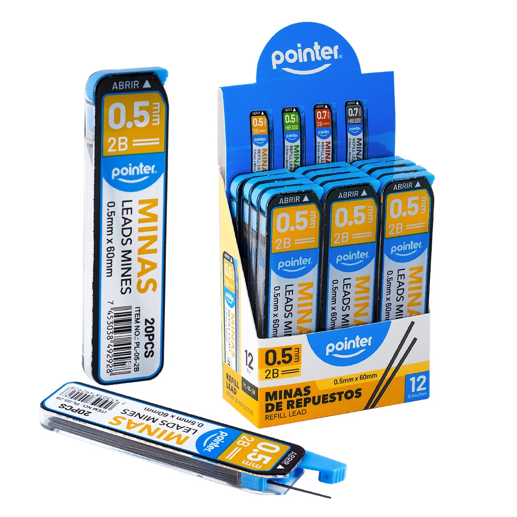 MINAS DE REPUESTO 2B 0.5MM