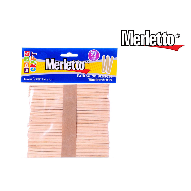 PALETAS PARA MANUALIDADES x50PZAS (COLOR NATURAL)