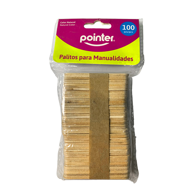PALETAS PARA MANUALIDADES x100PZAS (COLOR NATURAL)
