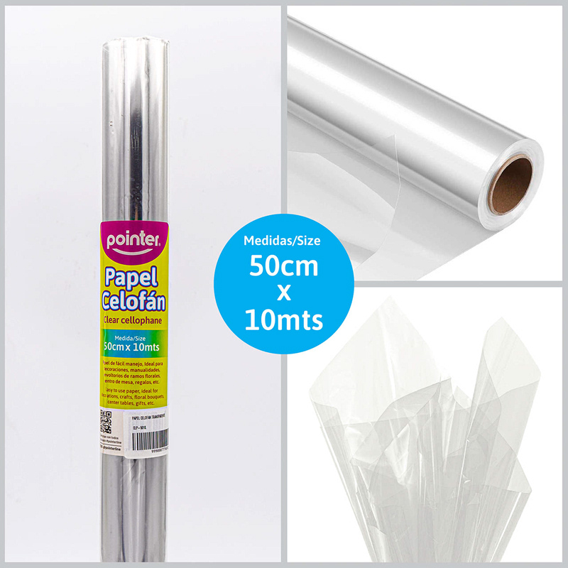 PAPEL CELOFAN TRANSPARENTE
