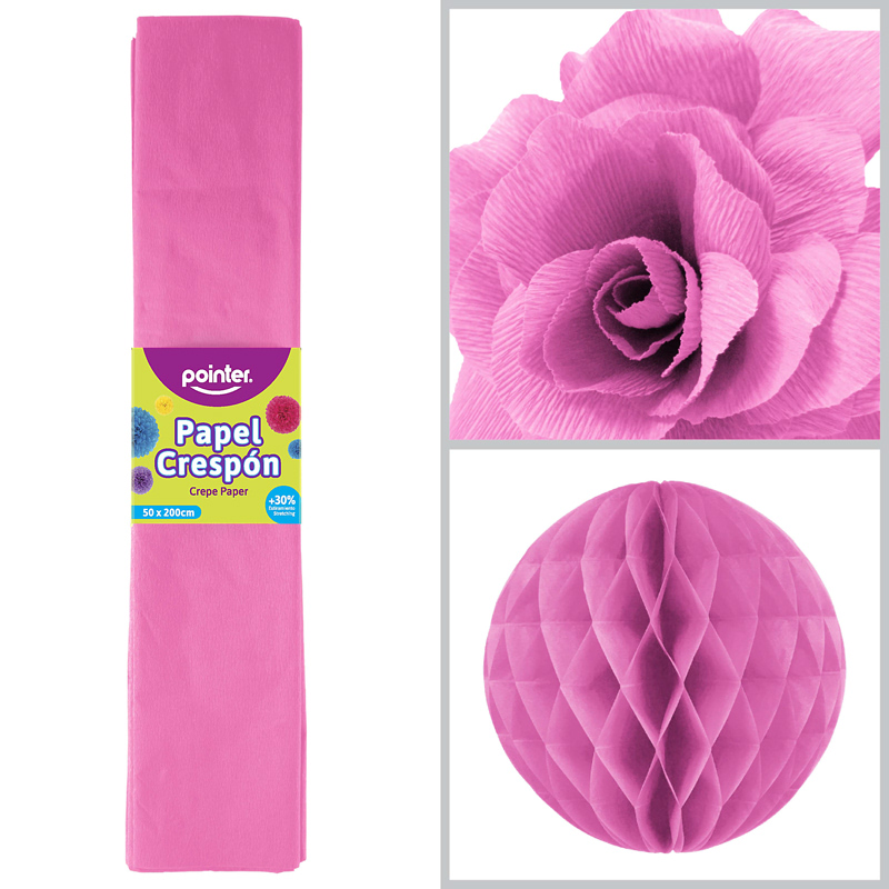 PAPEL CREPE - ROSADO (50x200CM)