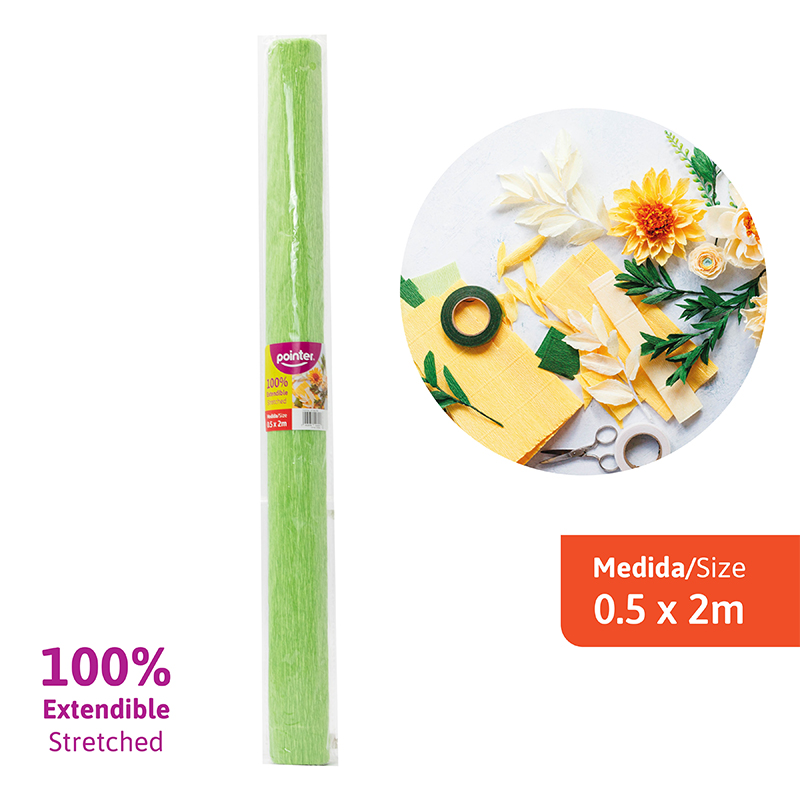 PAPEL CREPE EXTENDIBLE - VERDE (0.5x2M)