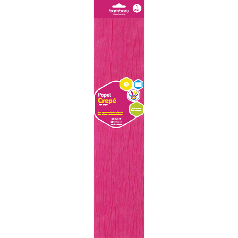PAPEL CREPE FUCSIA - 50CM x 2M