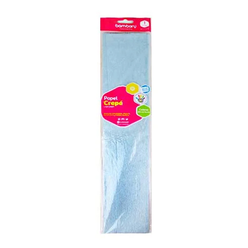PAPEL CREPE AZUL PERLADO - 50CM x 2M