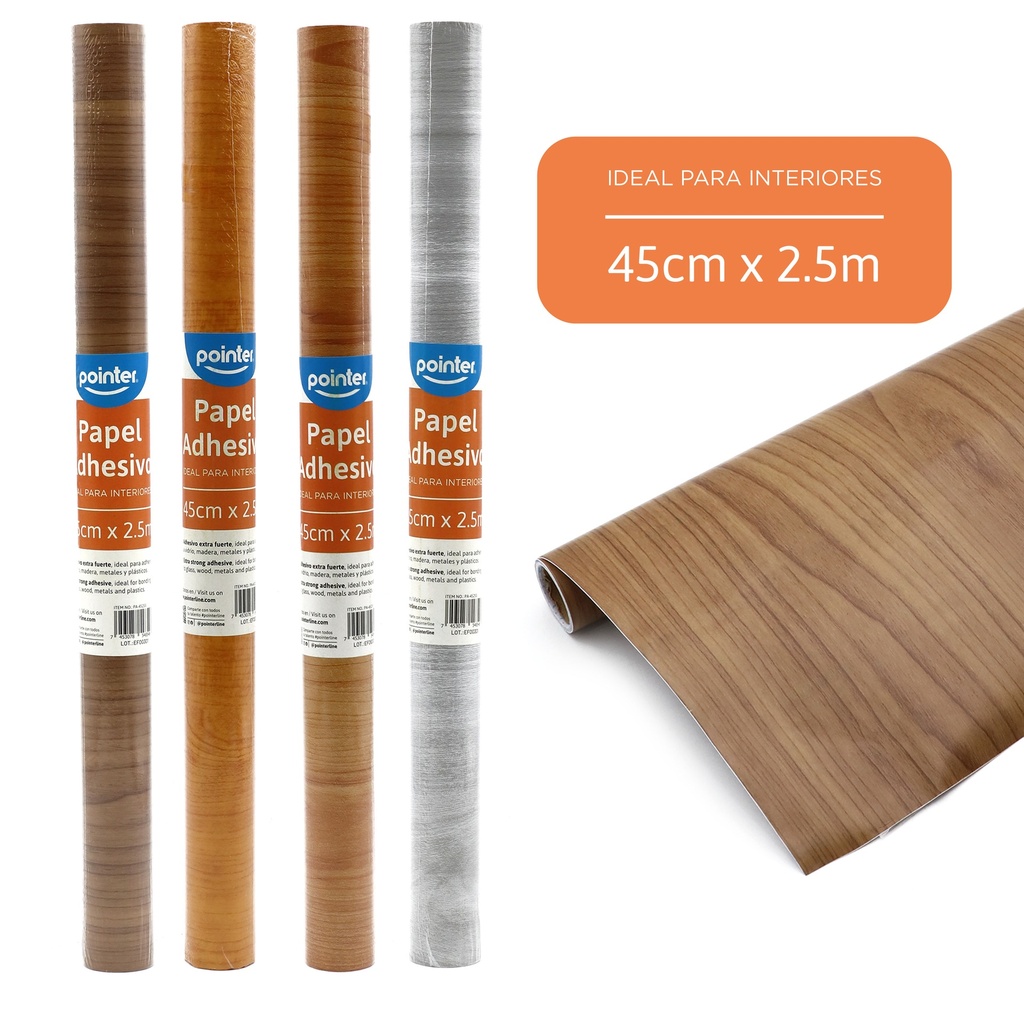 PAPEL DECORATIVO ADHESIVO - 45Cm x 2,5Mts