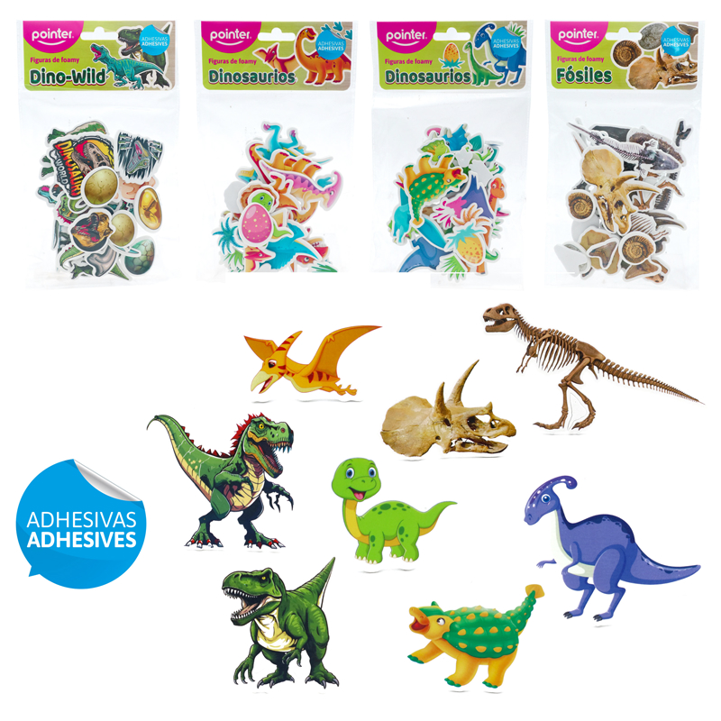 FIGURAS DE FOAMI ADHESIVAS (DINOSAURIOS)