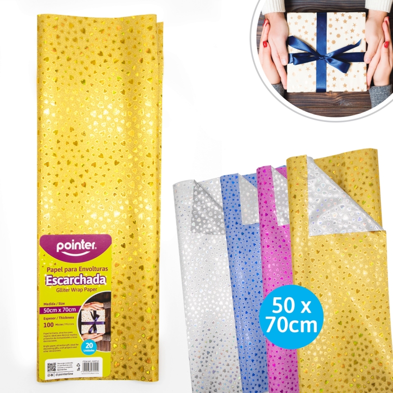 PAPEL DE REGALO 50x70CM (CORAZONES)