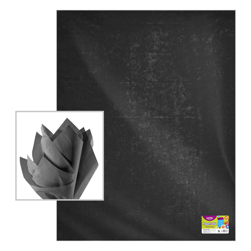 PAPEL SEDA NEGRO - 50x70CM