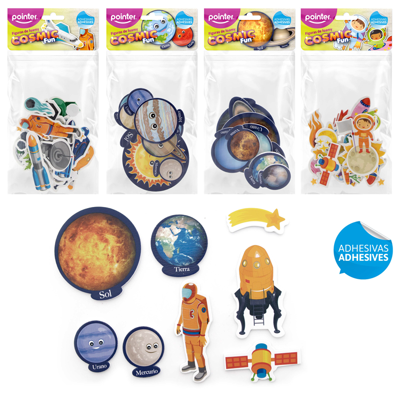 FIGURAS DE FOAMY ADHESIVAS COSMIC FUN (SISTEMA SOLAR)