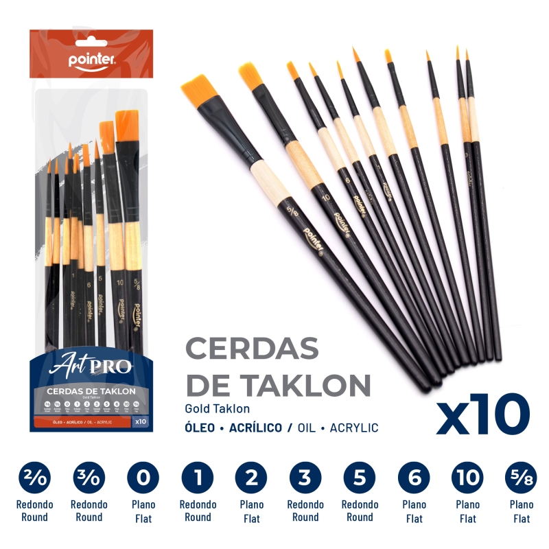 PINCELES ARTISTICOS X10PZS