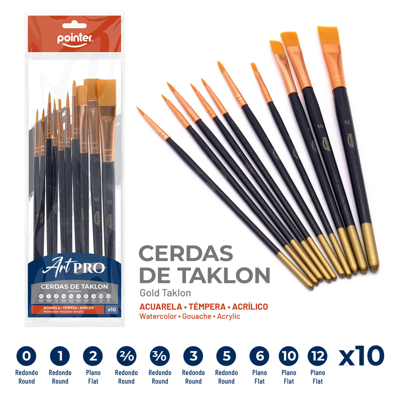 PINCELES ARTISTICOS X10PZS