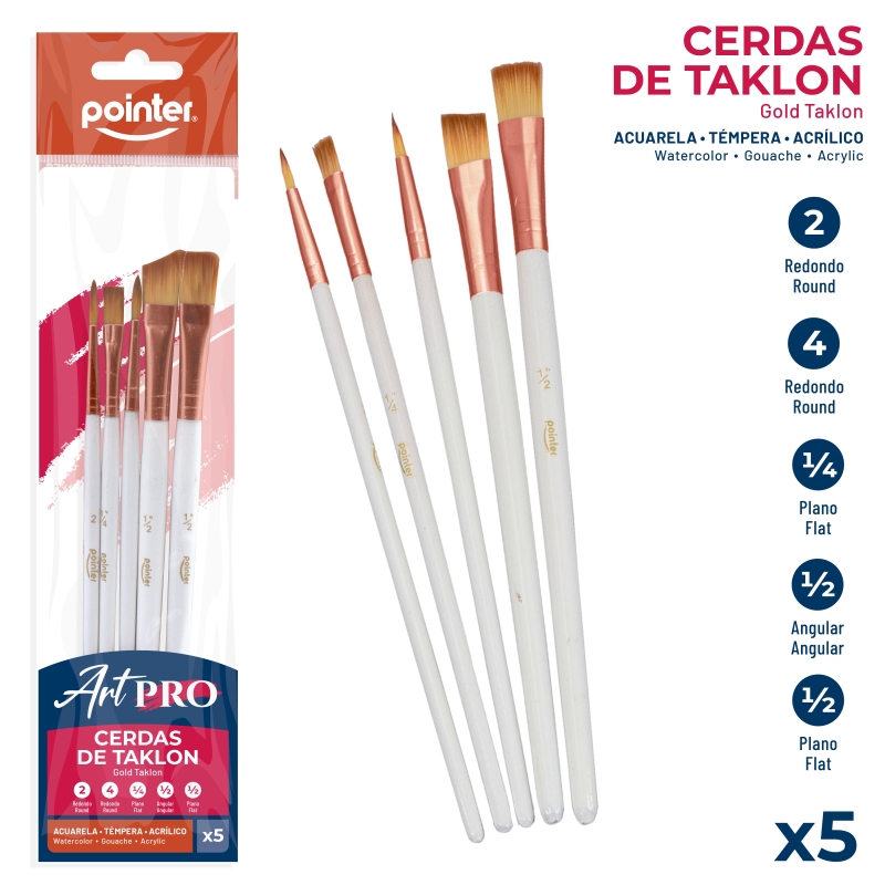 SET DE PINCELES ART PRO x5PZAS