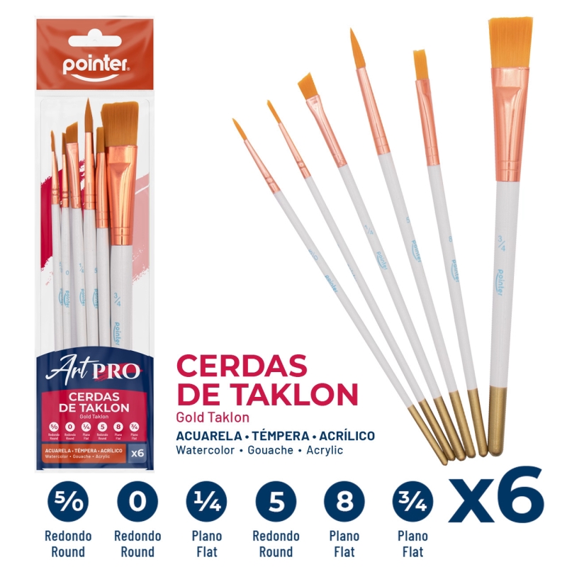 PINCELES ARTISTICOS X6PZS