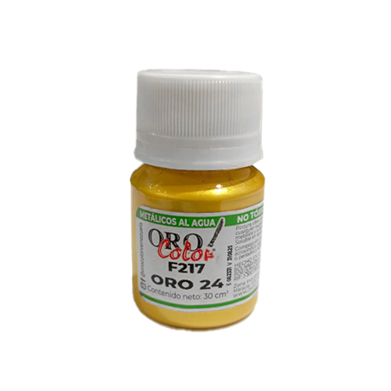 PINTURA METALICOS AL AGUA ORO 24 30ML