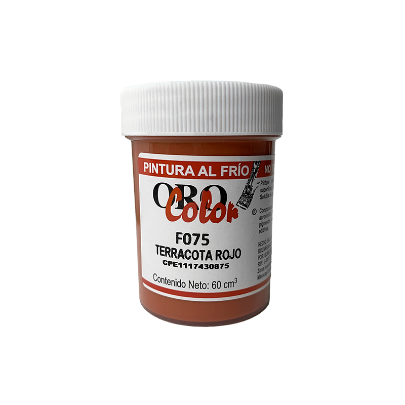 PINTURA AL FRIO TERRACOTA ROJO 60ML 
