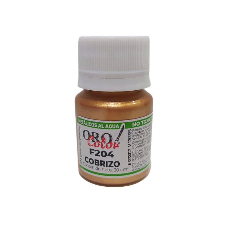 PINTURA METALICOS AL AGUA COBRIZO 30ML