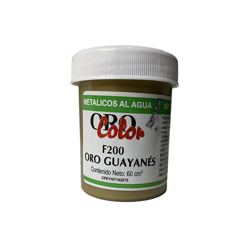 PINTURA METALICOS AL AGUA ORO GUAYANES 60ML