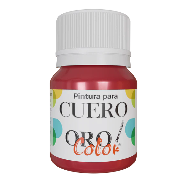 PINTURA PARA CUERO ROJO PERLADO 30ML