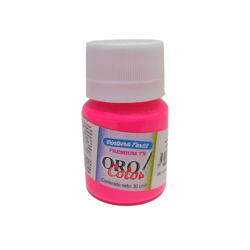 PINTURA TEXTIL PREMIUM ROSA NEON 30CM