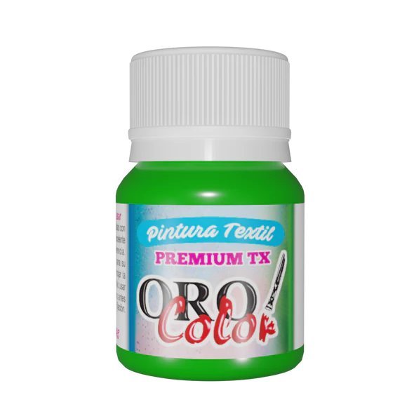PINTURA TEXTIL PREMIUM VERDE NEON 30ML