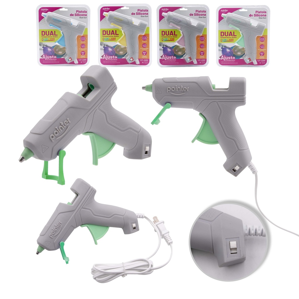 PISTOLA DE SILICONA DOBLE TEMPERATURA