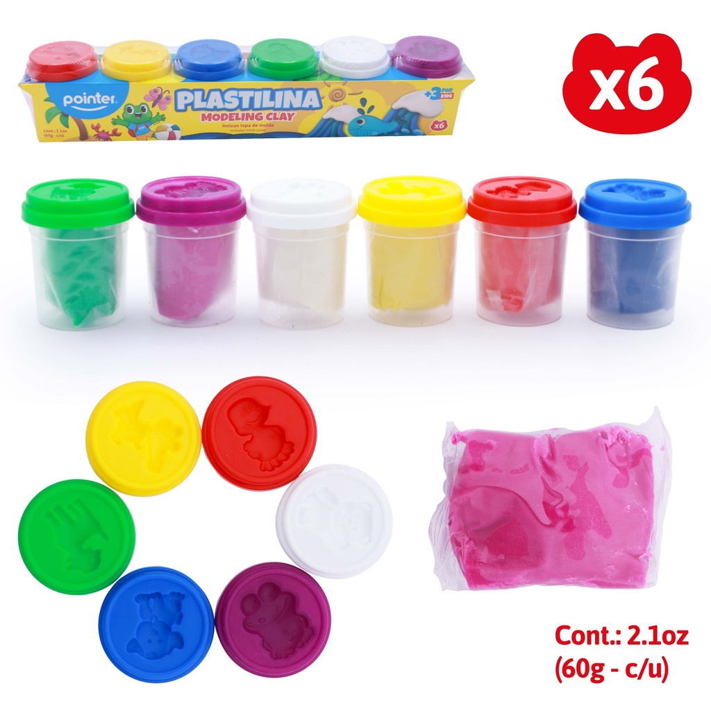 PLASTILINA PARA MOLDEAR x 6